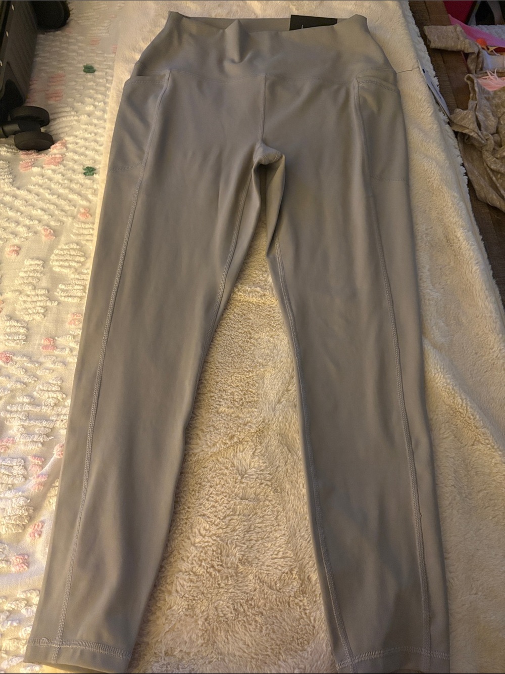 RBX Light Gray High-Waist Performance Leggings